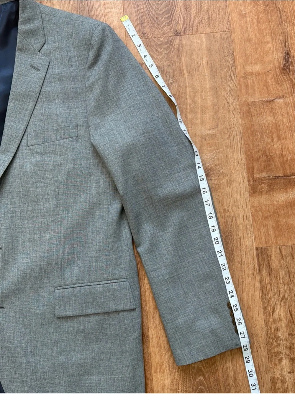 Voyager by J. Crew 44L Thompson Blazer Wool Heather Gray Sport Coat Jacket Flaw